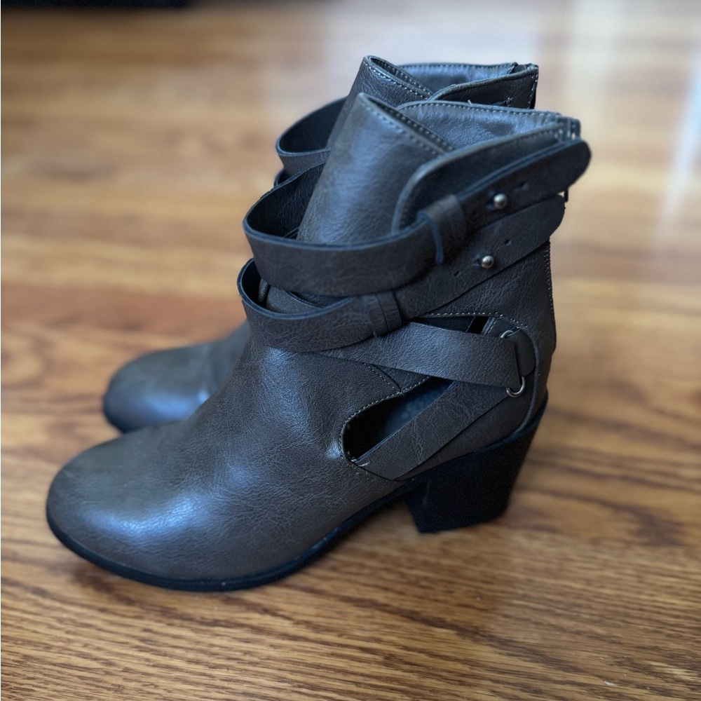Charlotte Russe Dark Brown Ankle Booties